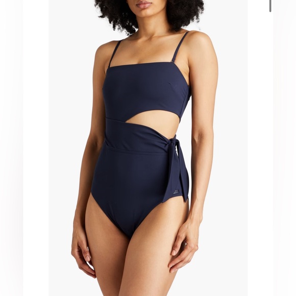 Zimmermann Knotted Cutout Bandeau Swimsuit - Size 2 (US Size 6/8) - Picture 1 of 7